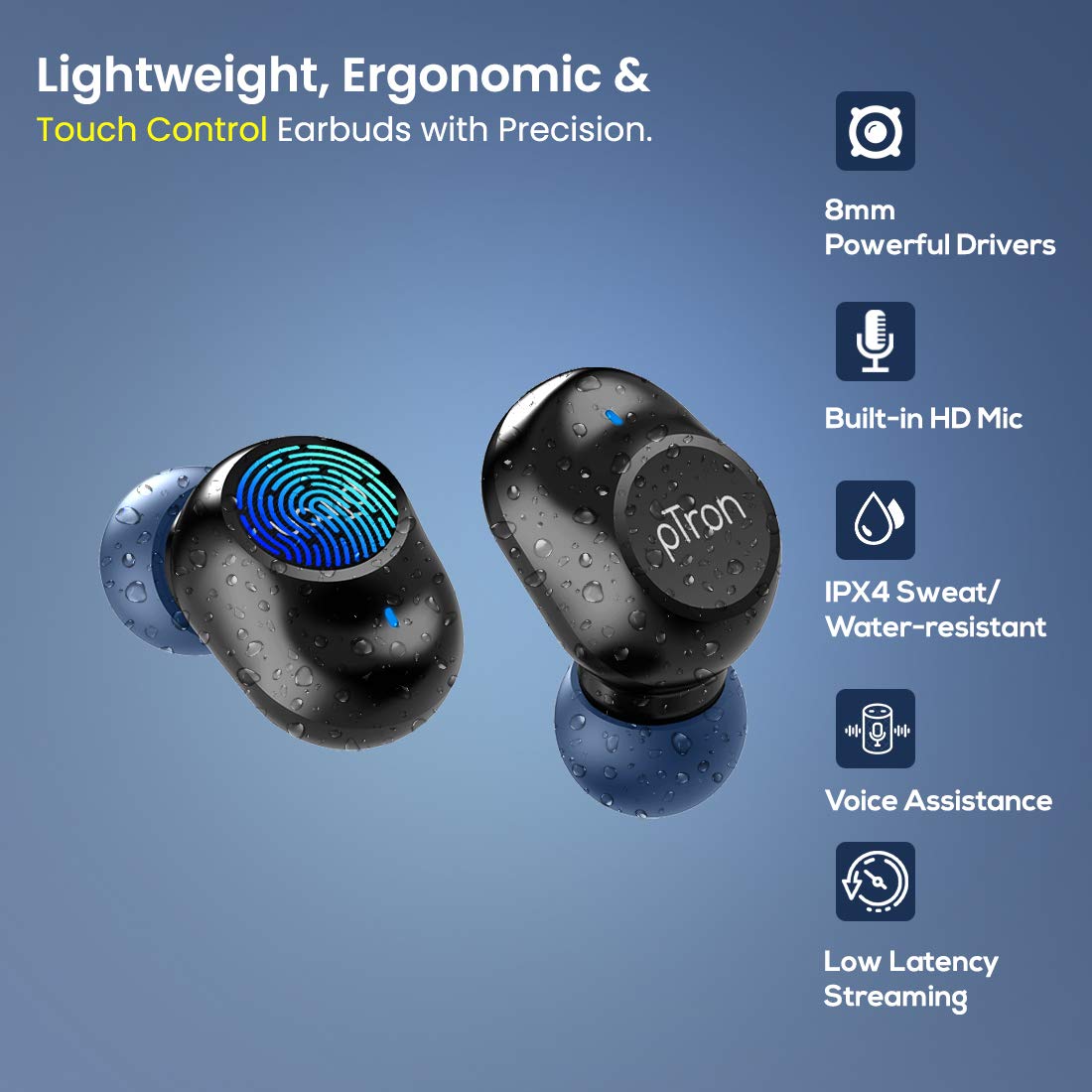 t23 true wireless earbuds