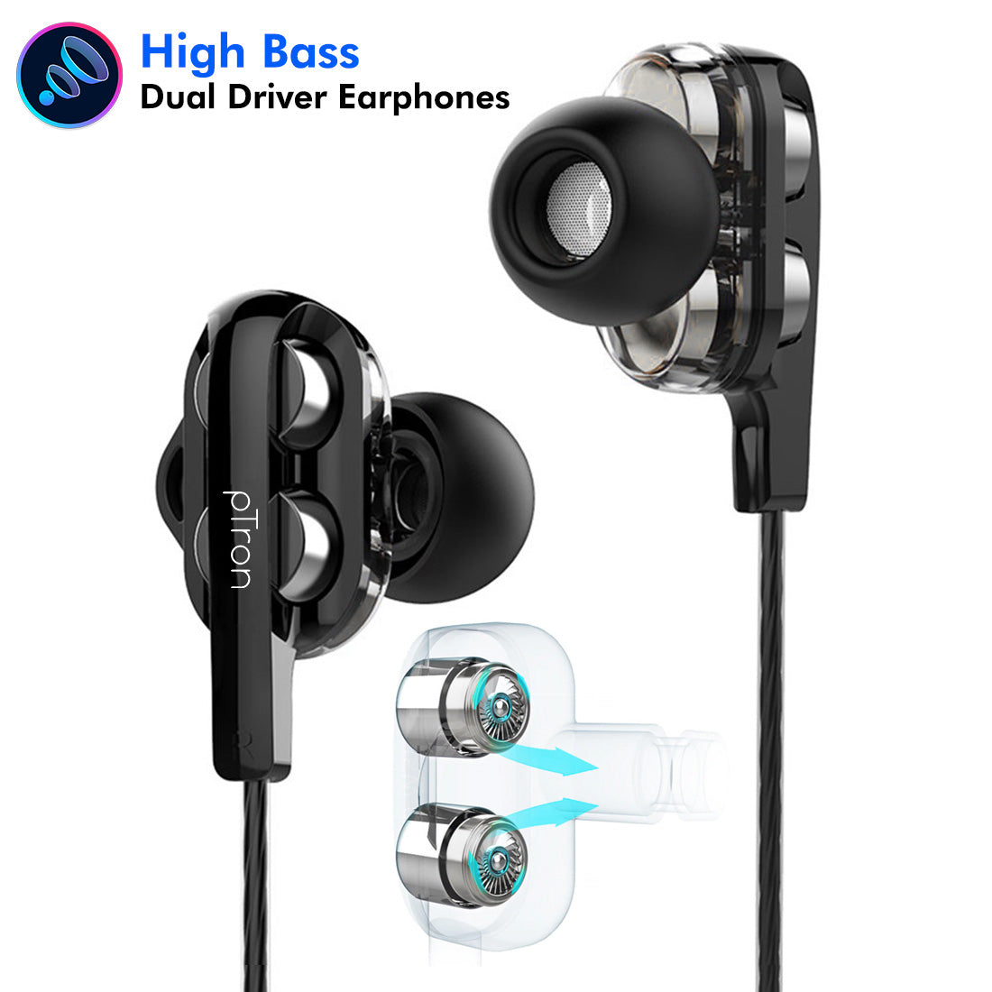 ptron boom 3 4d earphone