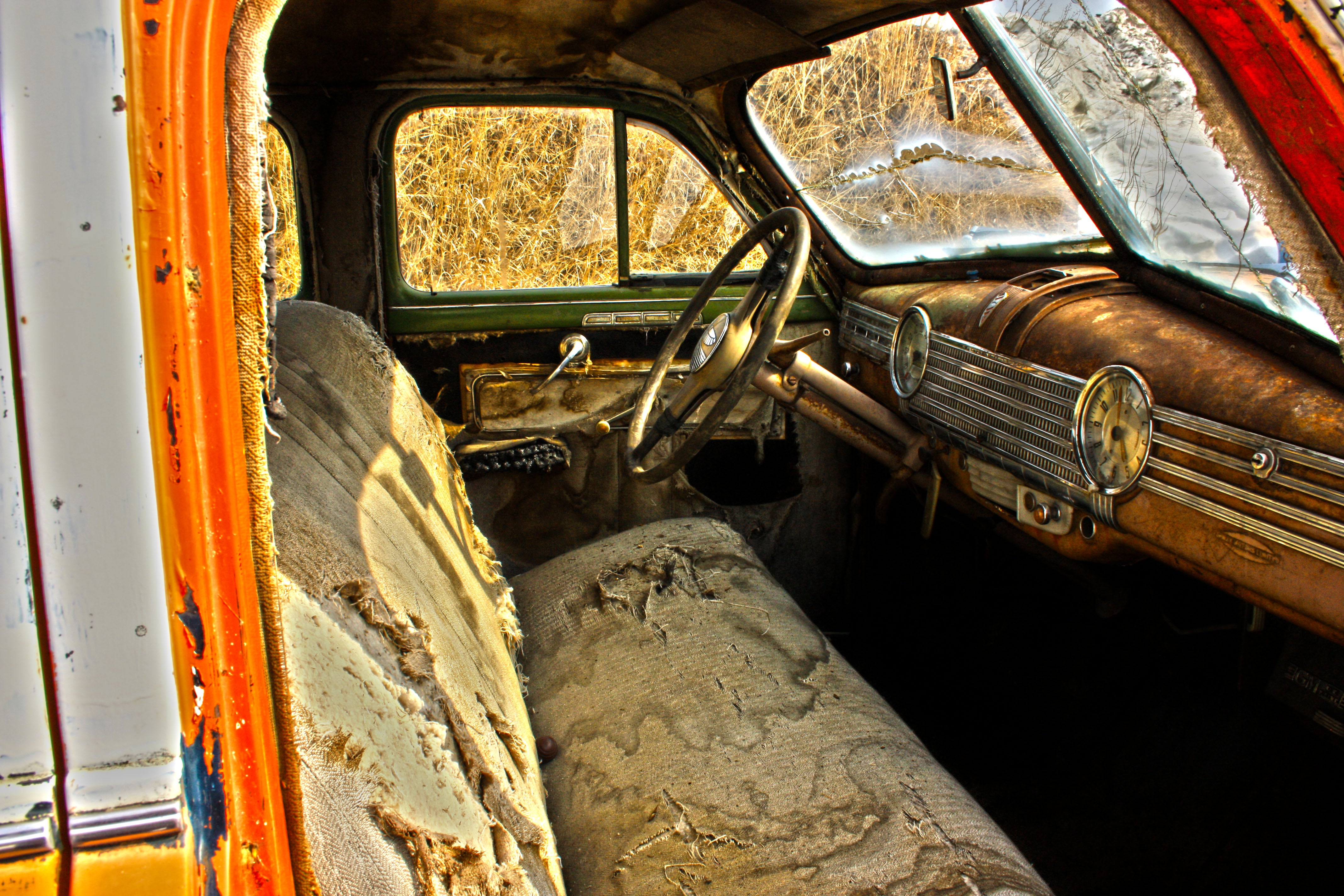 Old Truck Red Interior Hdr 6 Print