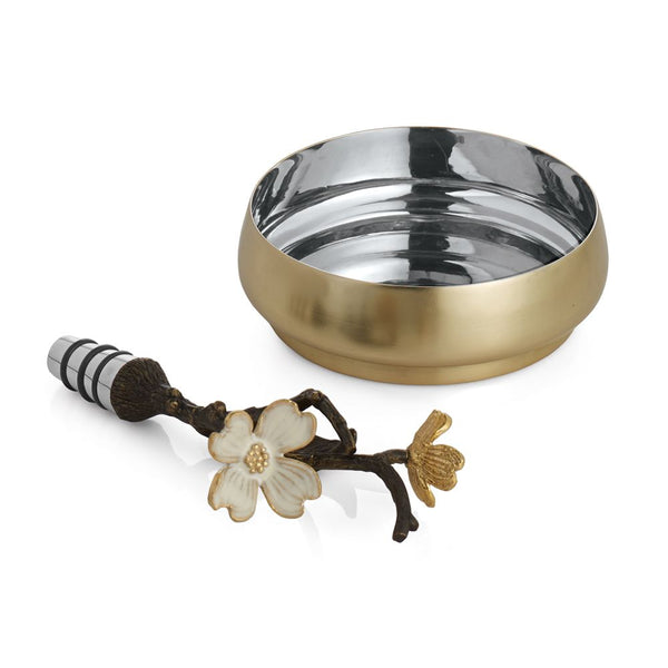 Michael Aram Wisteria Gold Wine Coaster & Stopper Set – The Little