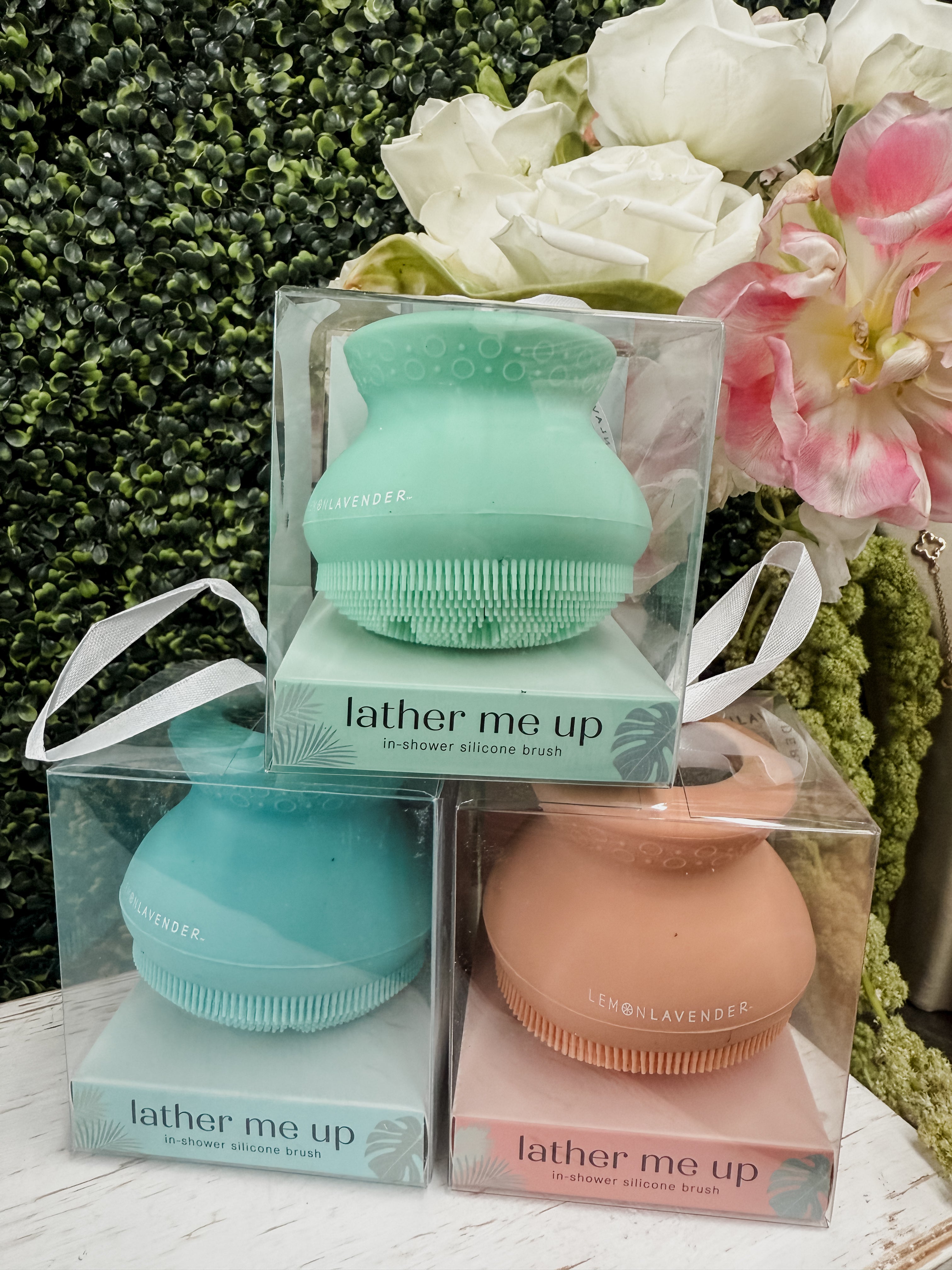 Lemon Lavender - Lather Me Up Shower Silicone Body Scrubber
