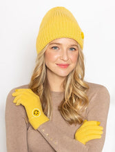 Load image into Gallery viewer, Smiley Face Patch Knit Texting Gloves - Asst. Colors