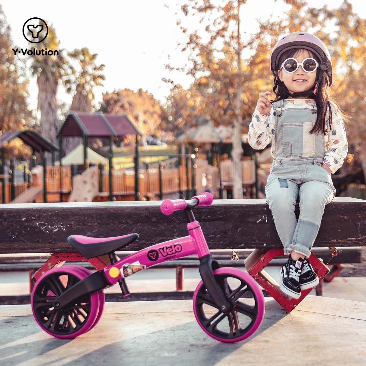 velo pink balance bike