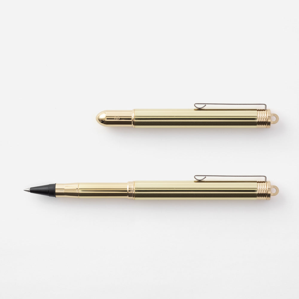 Traveler's Company Brass Solid Fountain Pen – Faces & Places