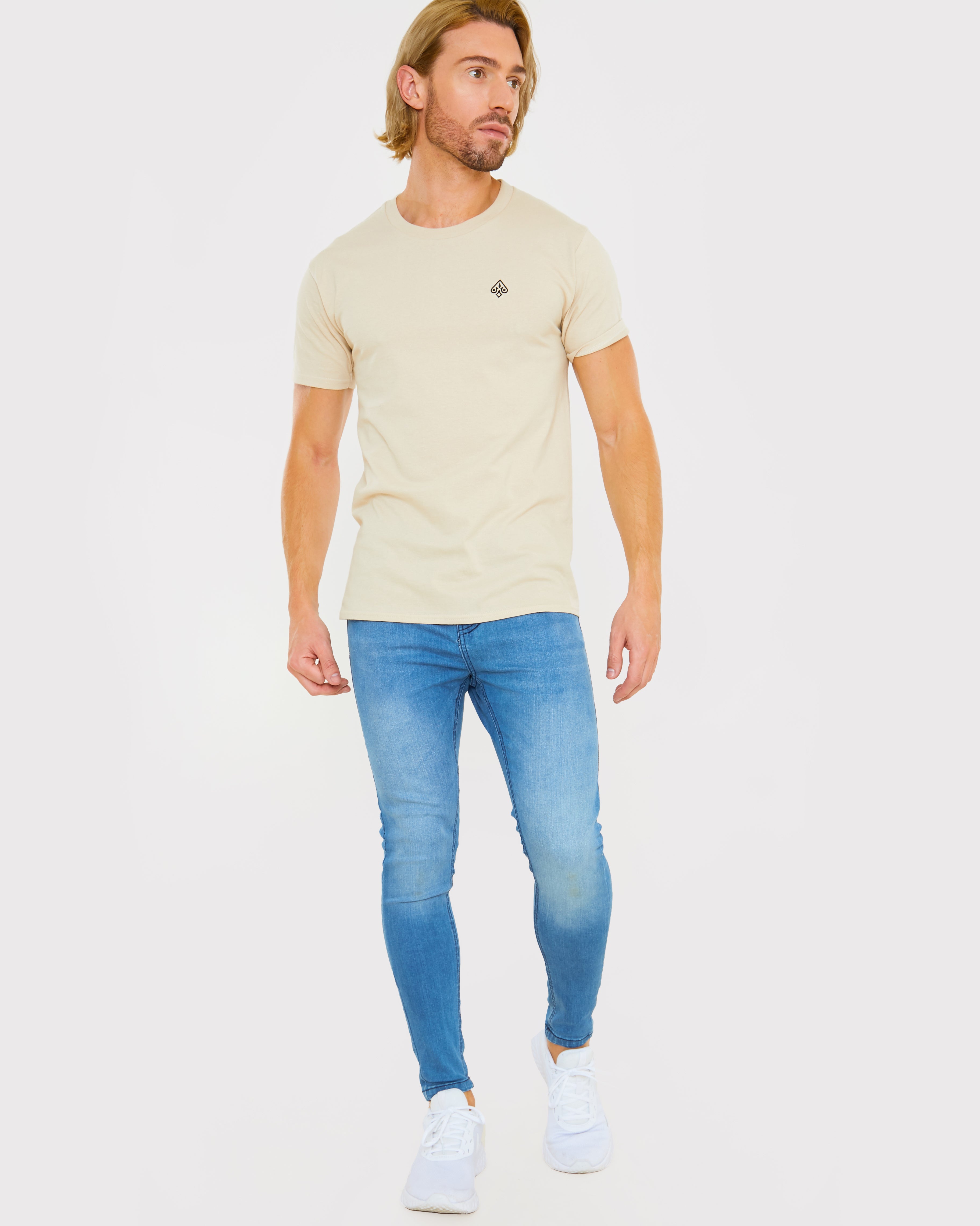 cream t shirt mens