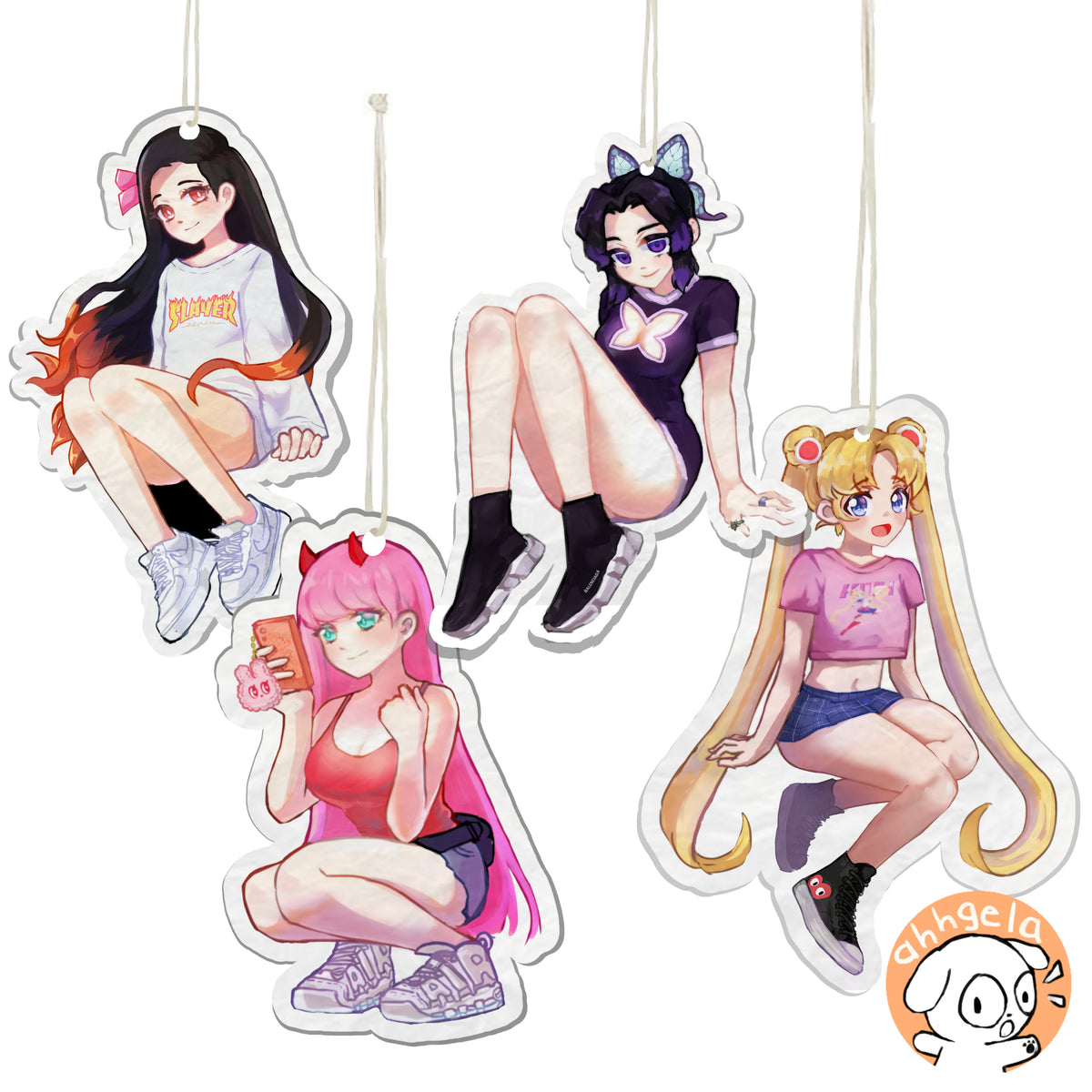 Buy PURR Car Air Freshener  Sailor Moon  Luna Hanging Cute Anime Car Air  Freshener  Pack Of Two  Funny  LongLasting Scent  Anime Car  Accessories  Anime Decals