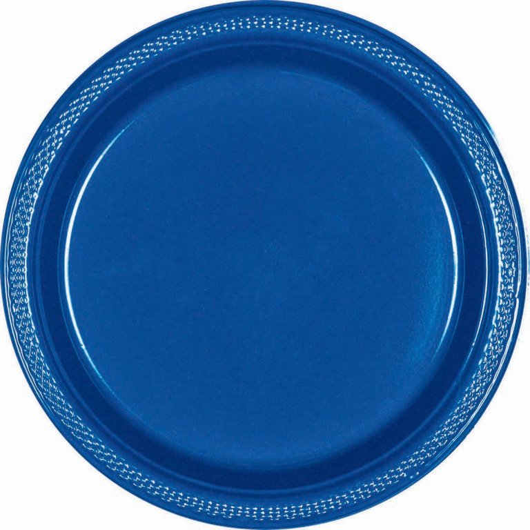 Royal Blue - Plastic Plate 17cm – Planet Bounce