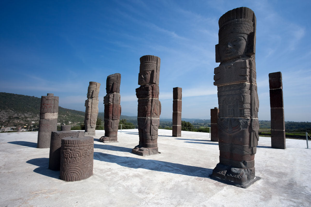 Los atlantes de Tula son vestigios monolíticos fabricadas con bloques de basalto que representan figuras antropomorfas. (Foto: Shutterstock)