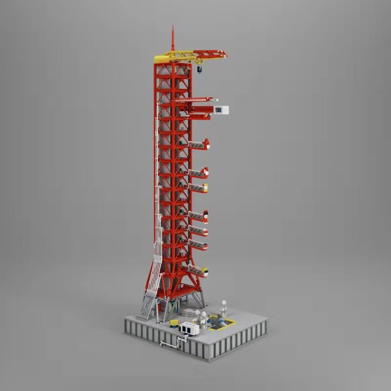 lego saturn v launch tower moc
