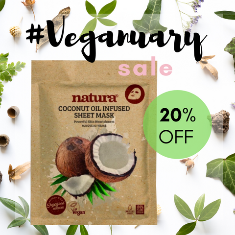 Natura Coconut Sheet Mask Veganuary Sale My Beauty Bar UK