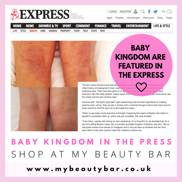 Baby Kingdom in the Express, sold at My Beauty Bar UK