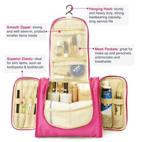 Hanging Toiletry Bag | Makeup Cosmetic Organizer Kit | Multifunctional ...