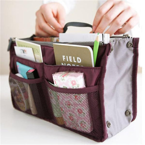 Carryall Organizer Handbag Insert | Make Up Bag Purse Pouch – Encompass RL