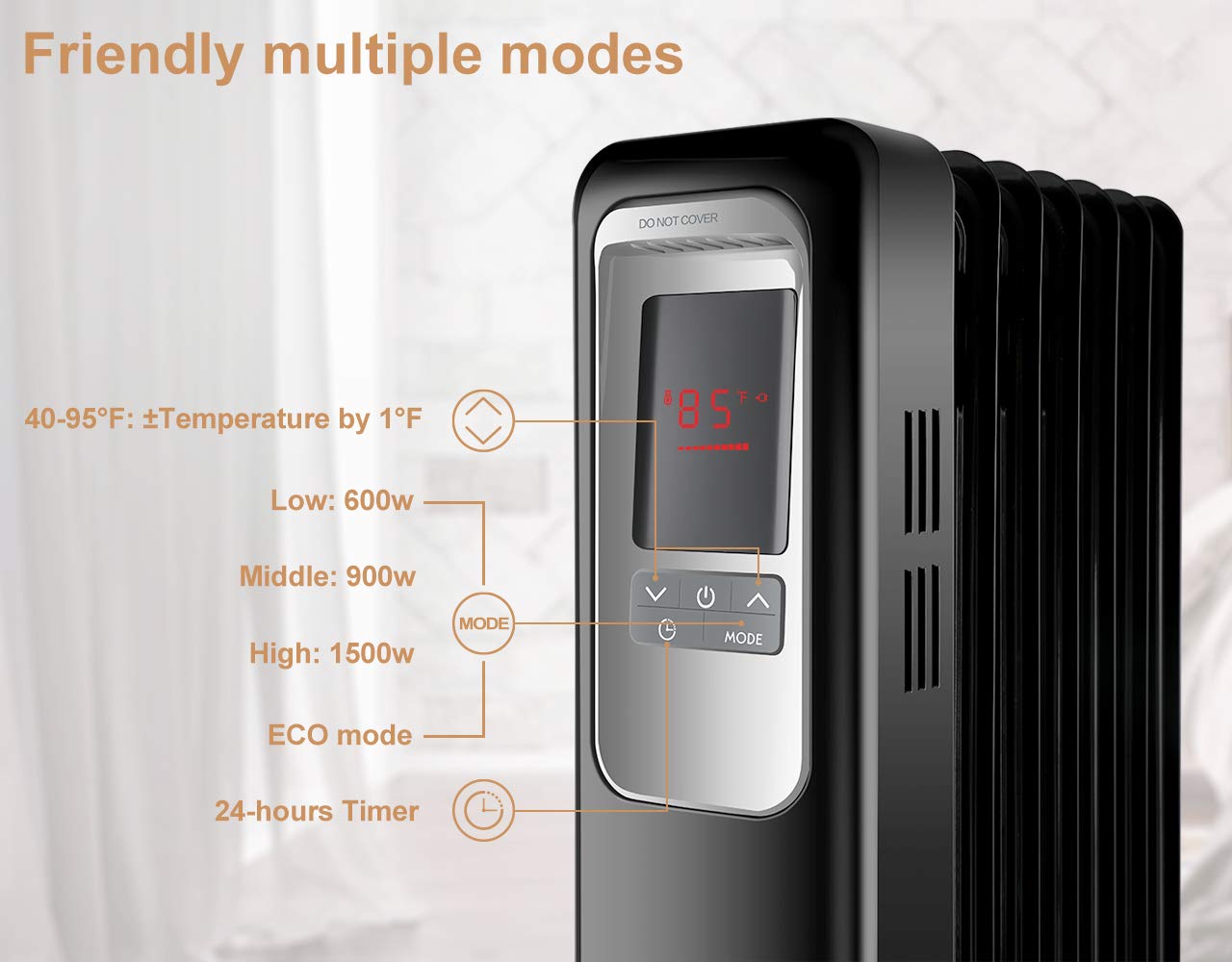 portable heater with digital thermostat