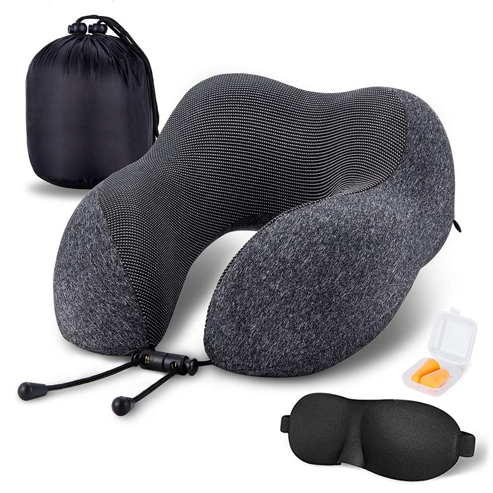 Mlvoc Travel Pillow 100 Pure Memory Foam Neck Pillow Comfortable And B Encompass Rl