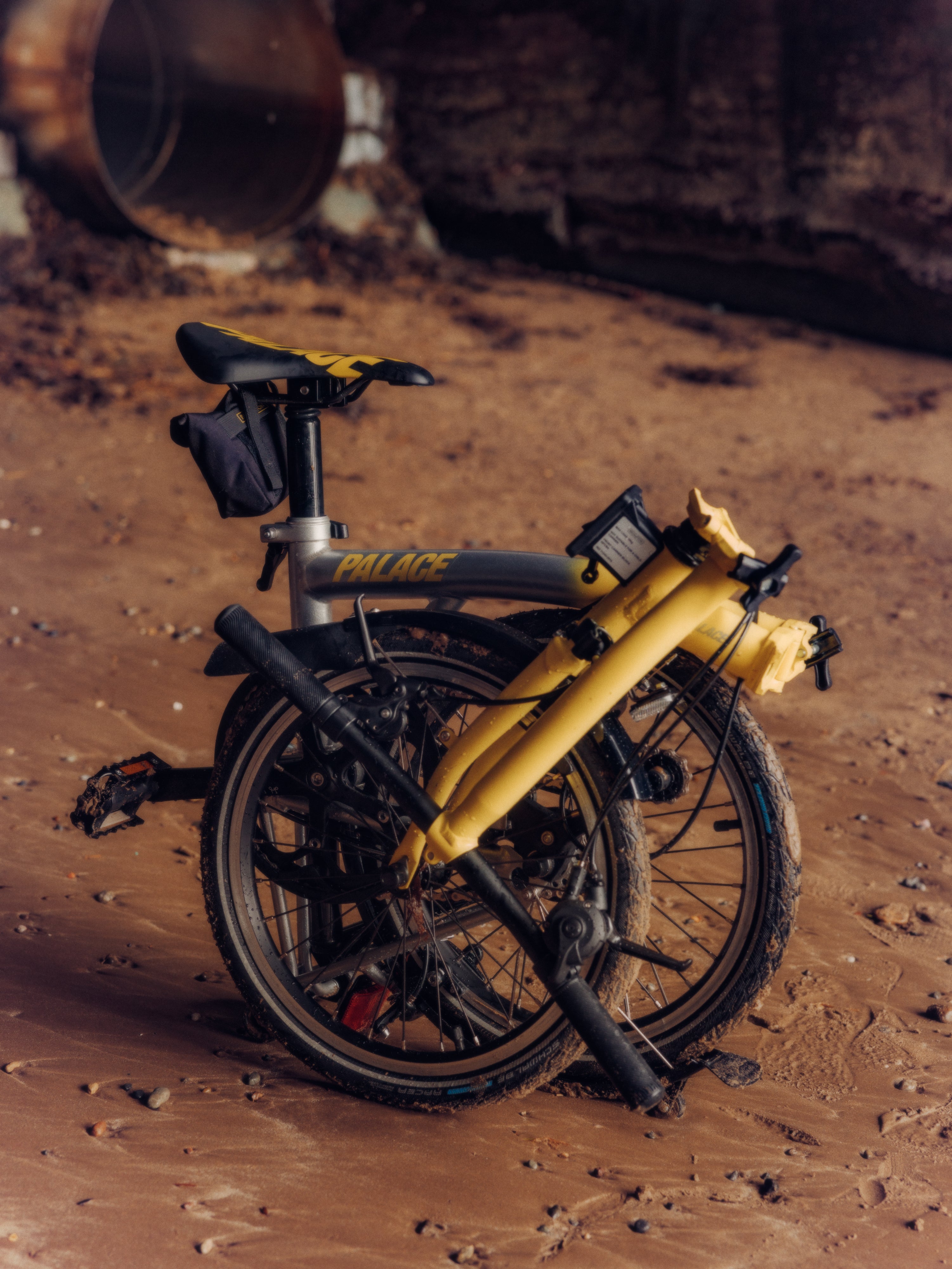 A folded Palace Brompton on the beach