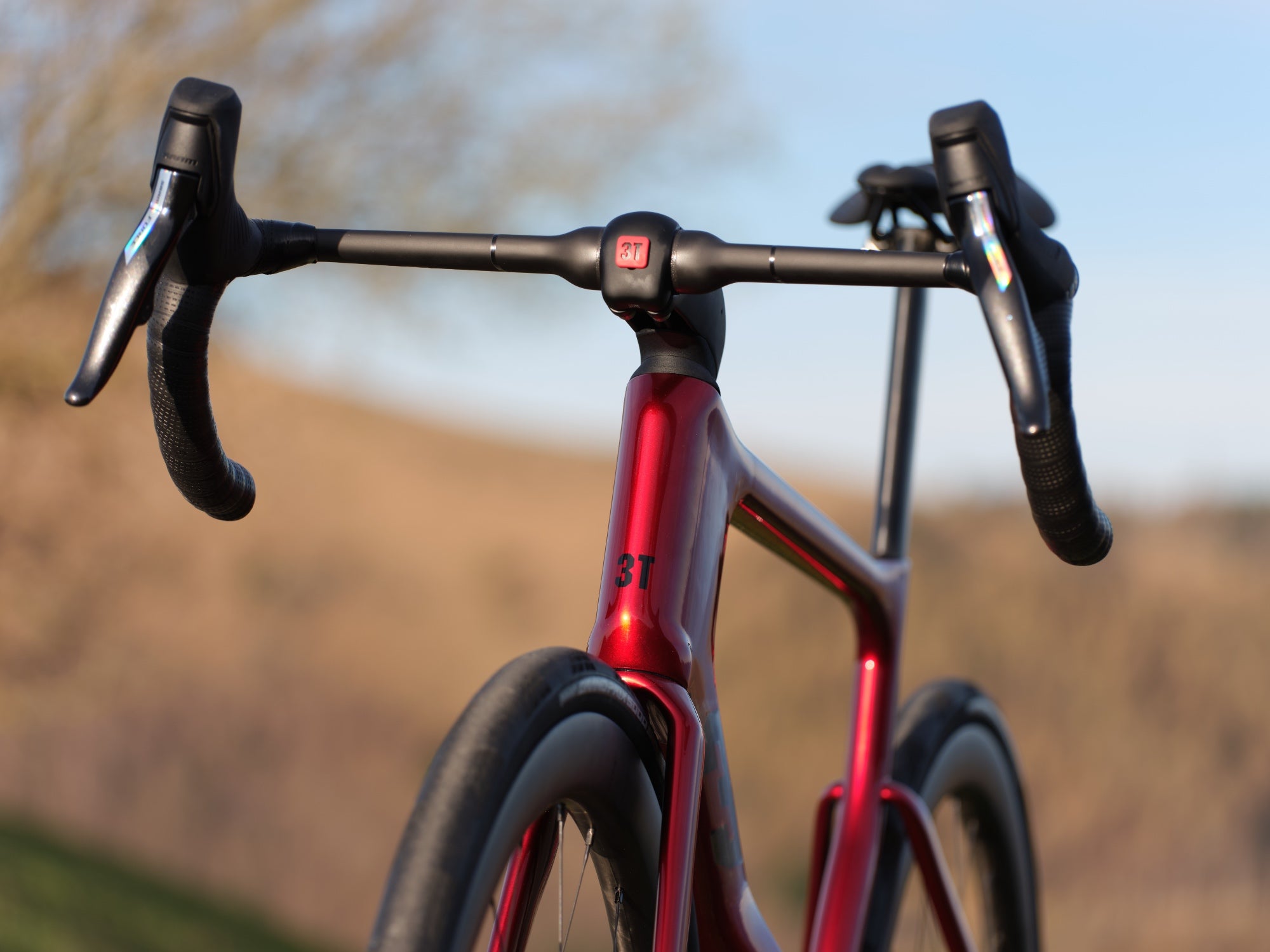 3T Strada Italia in red from the front