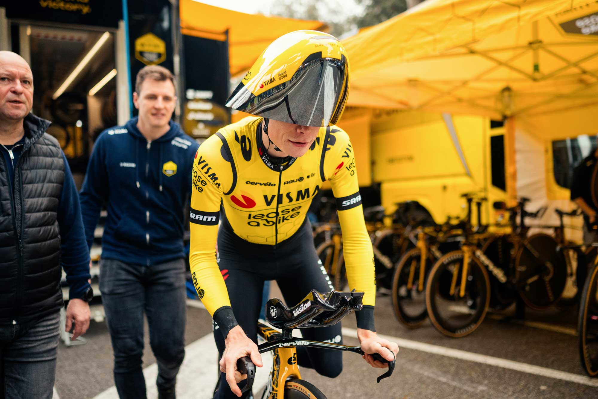 The Giro time trial helmet at Tirreno-Adriatico