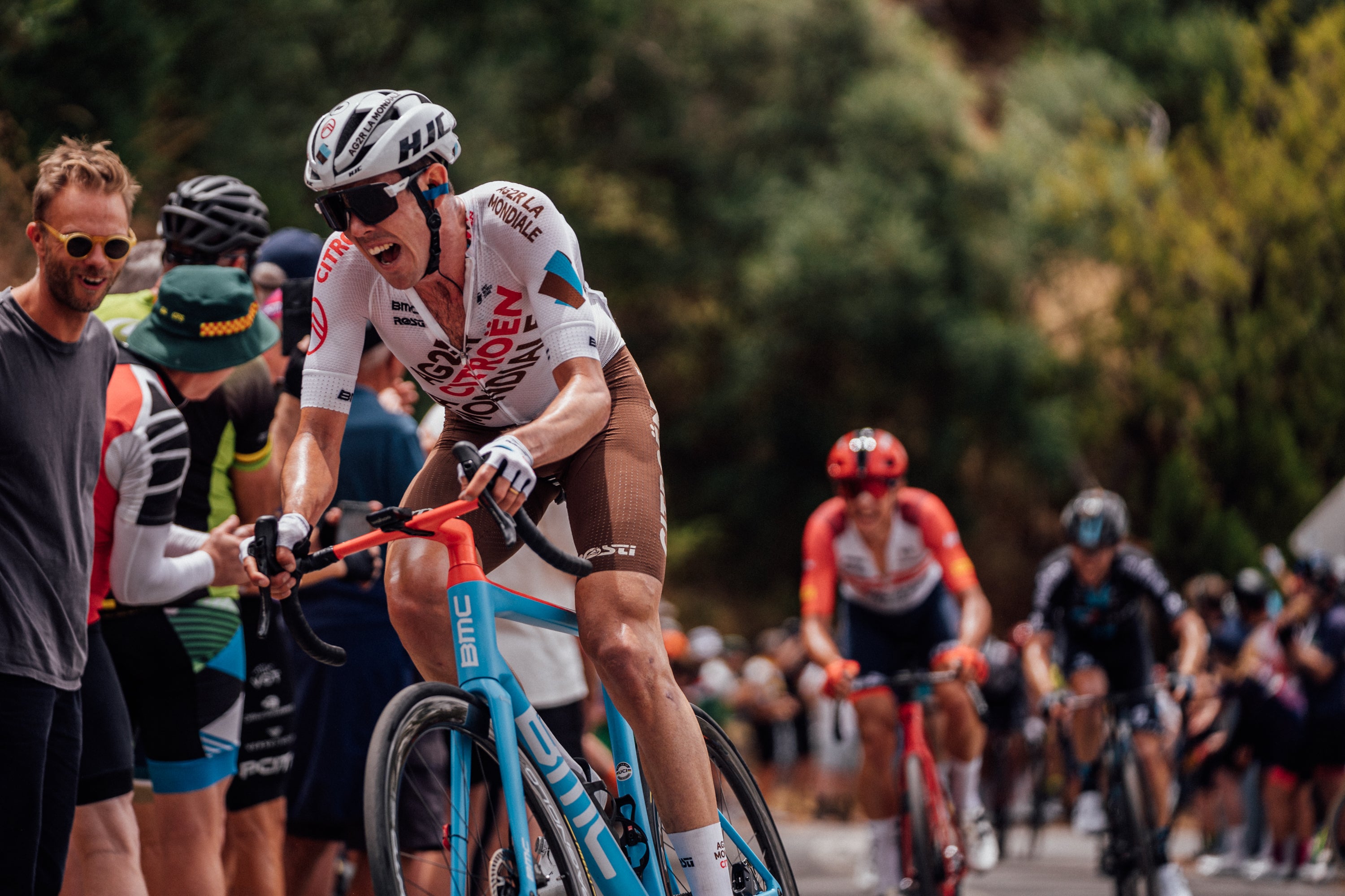 Ben O'Connor riding the 2023 Santos Tour Down Under