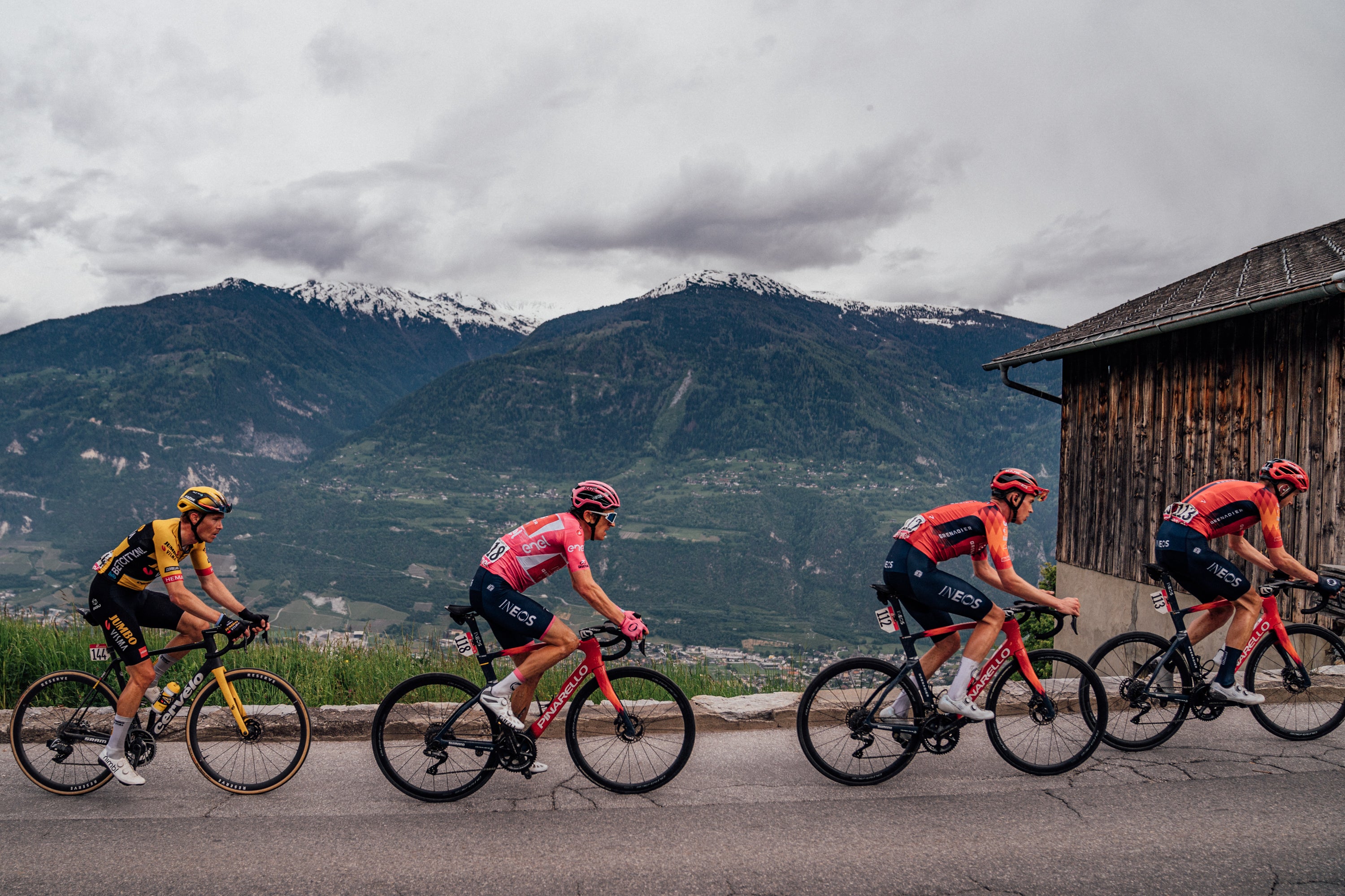 Maglia Rosa Geraint Thomas Tappa Crans Montana Giro d'Italia Ineos Grenadiers