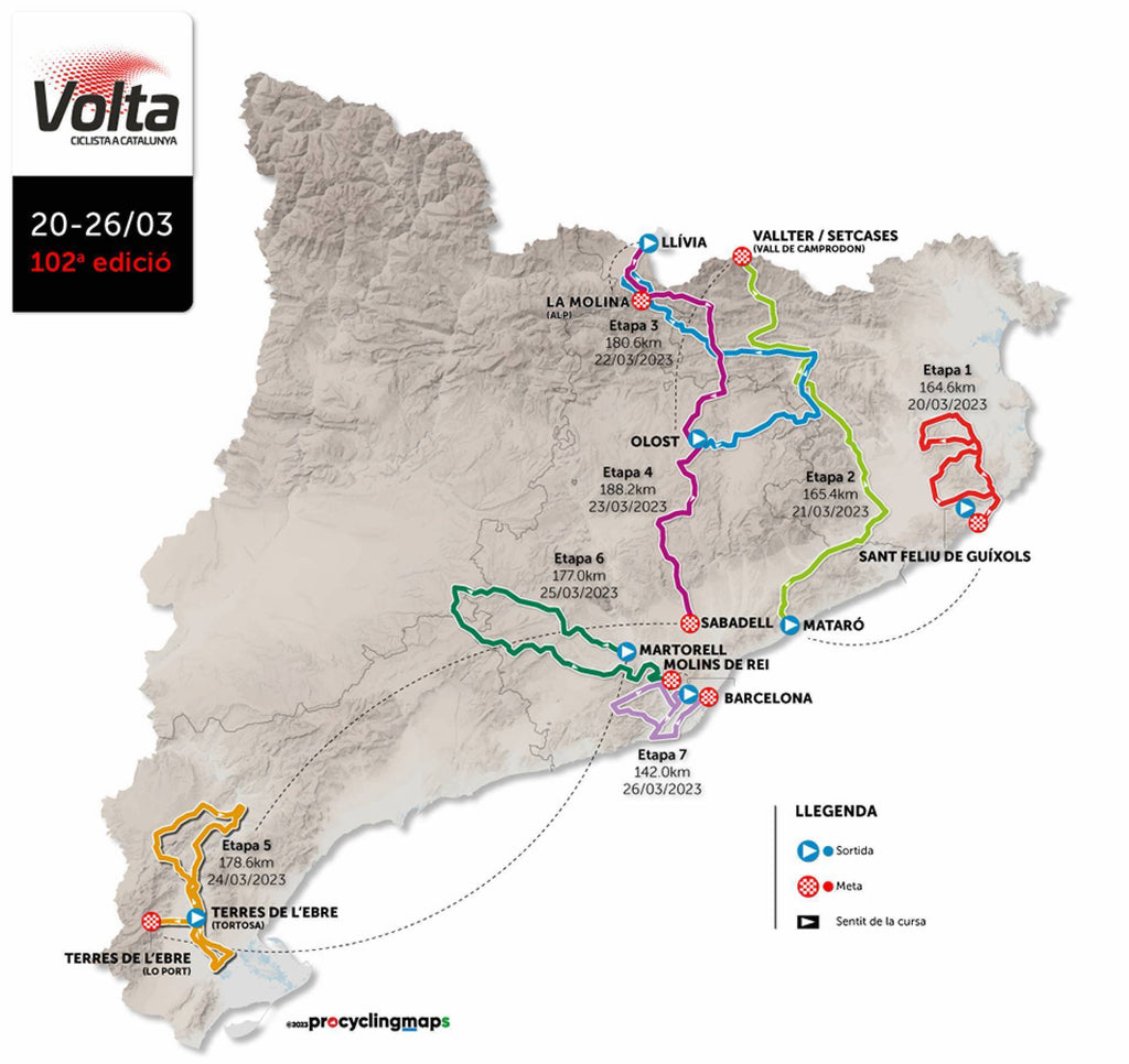Volta Catalunya 2023 recorrido, etapas y perfiles Rouleur