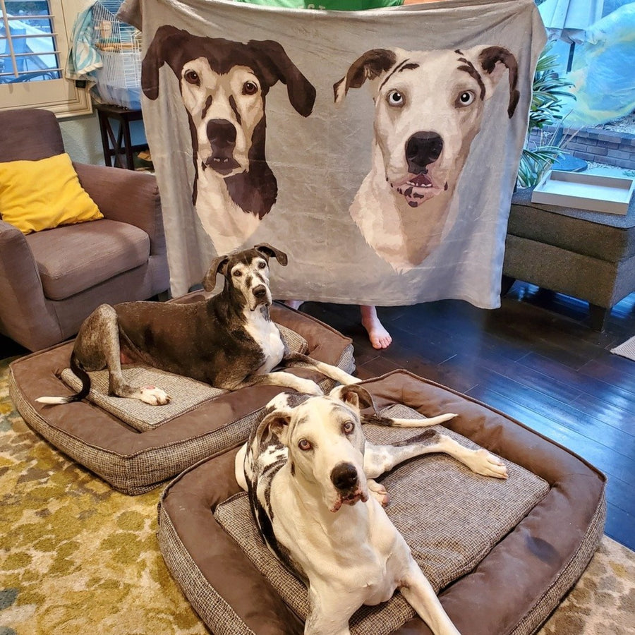 Custom Pet Print Fleece Blanket Printy Pets