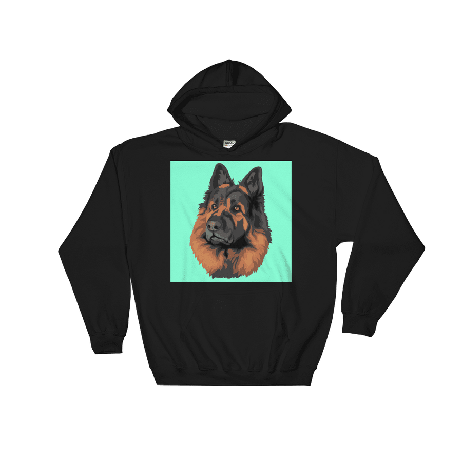 Custom Pet Print Black Hoodie 