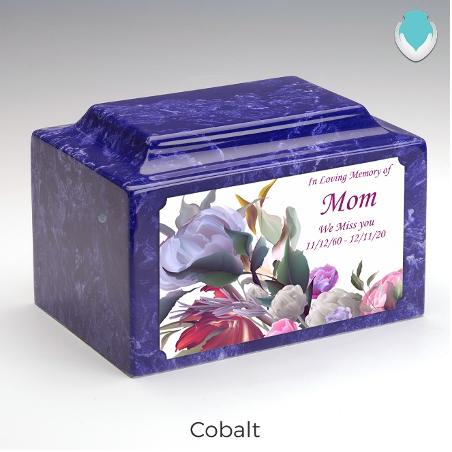 Cobalt Marble Urn