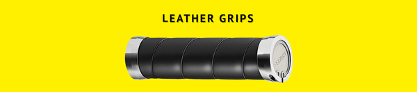 Brooks slender leather grips in black