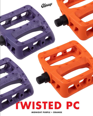 Odyssey Twisted pc pedals in orange or midnight purple
