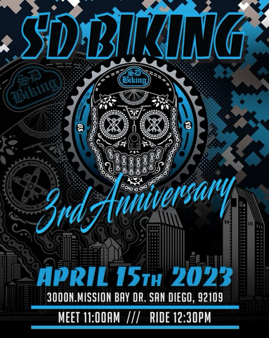 Sd biking 3rd anniversary ride out san diego california