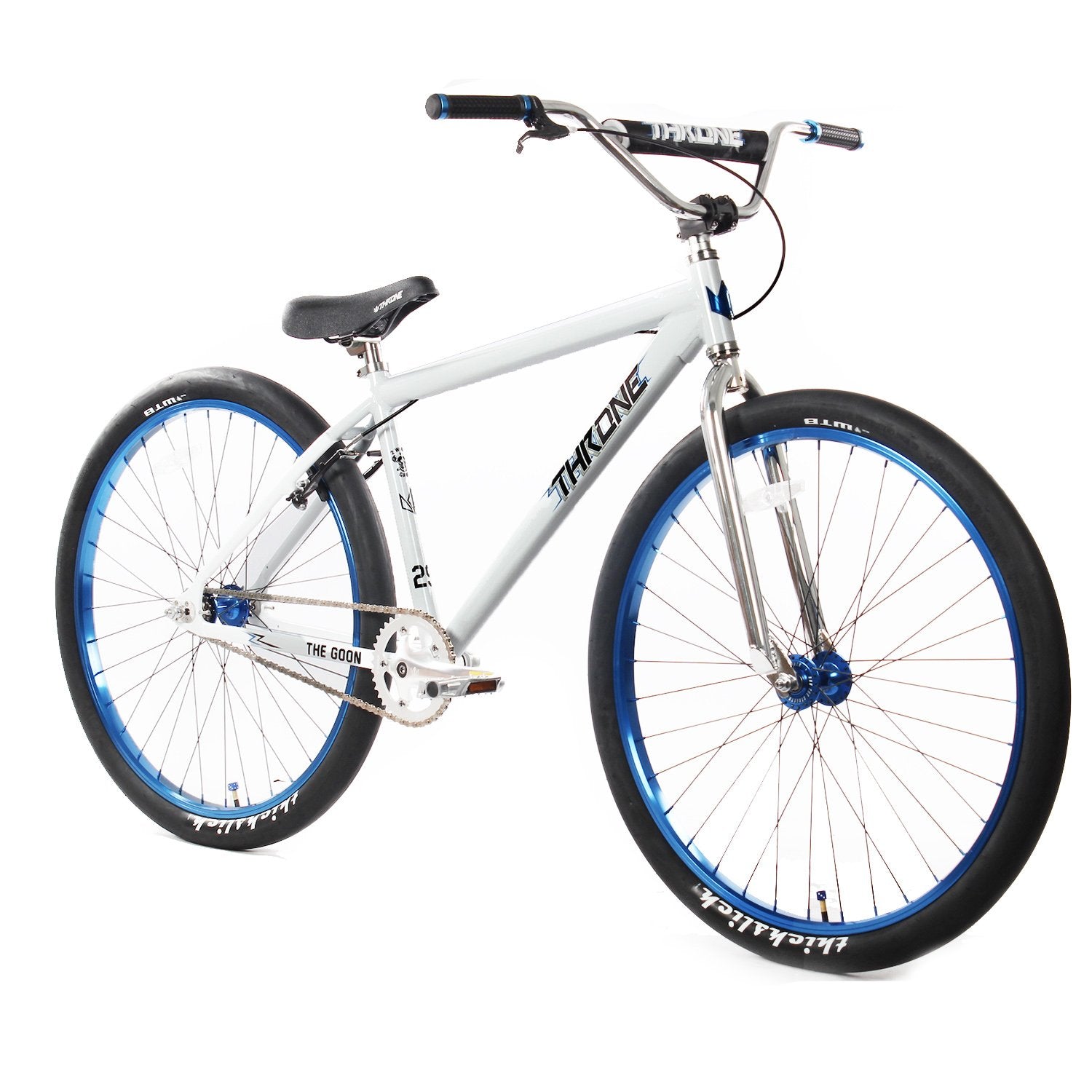 blue white bike