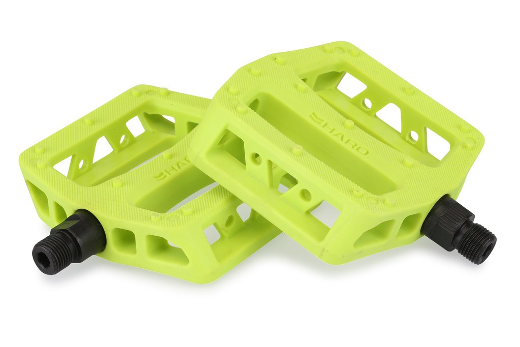 neon yellow bike pedals