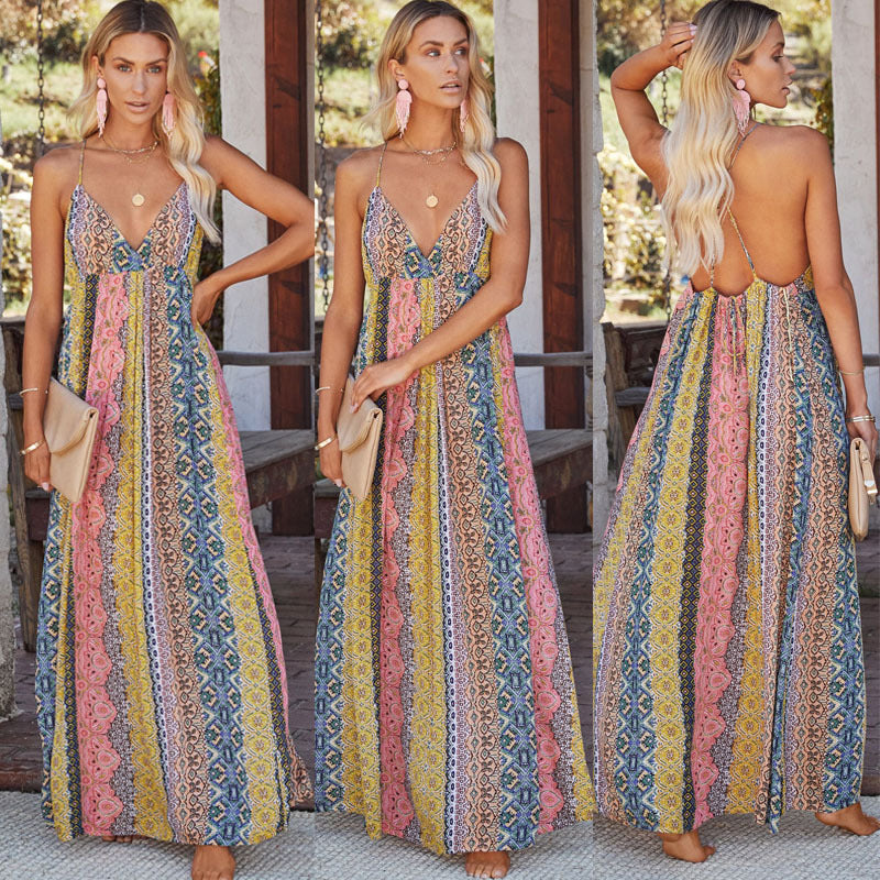 Women Maxi Summer Evening Party Dress Slit Leg Spilt Sundress – Loving Lane  Co