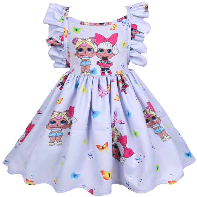 LOL Surprise Dolls Dresses Toddler Girl LOL Surprise Dress in Pink, Pu