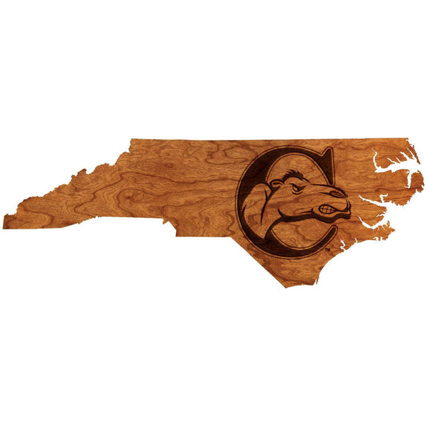 Campbell University - Wall Hanging - State Map - C with Camel Wall Hanging LazerEdge Standard 