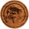 Fresh Water Fish Coaster - Crafted from Cherry or Maple Wood