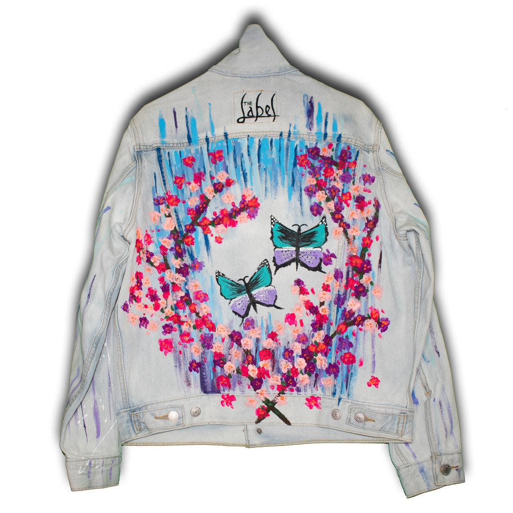 Floral Denim Jacket – Victor Ferretiz Art