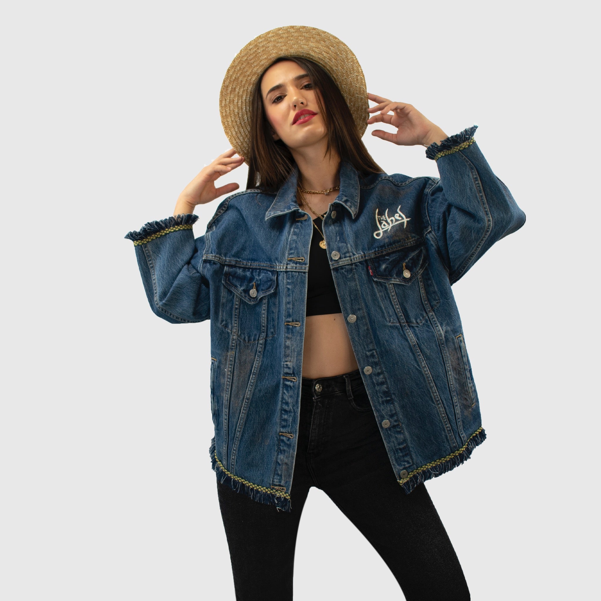 Angel Wings - Hand-Painted Oversized Denim Jacket – The Label Official