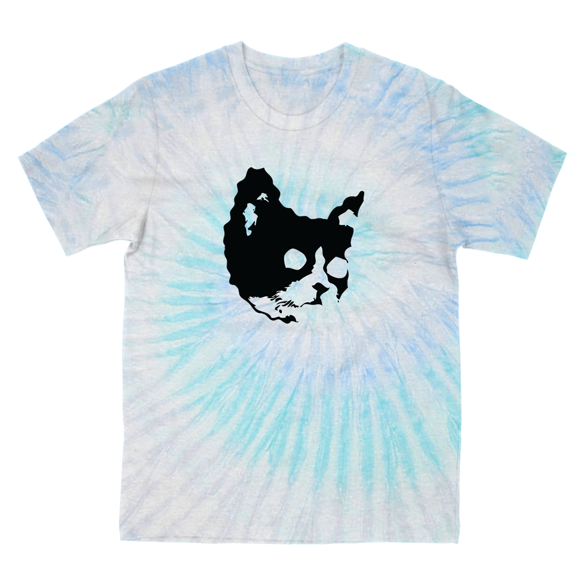 Meow T-shirt Blue Ice Tie Dye-apivisioscene