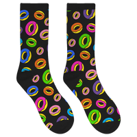 Allover Donut Socks - Black/Multi-apivisioscene