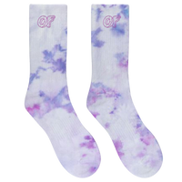 OF Logo Embroidered Socks - Violet Tie Dye-apivisioscene