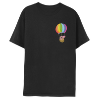 Hot Air Balloon T-shirt - Black-apivisioscene