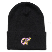 OF Classic Logo Cuff Beanie - Black-apivisioscene