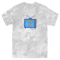 90s TV T-shirt - Silver Crystal Wash-apivisioscene