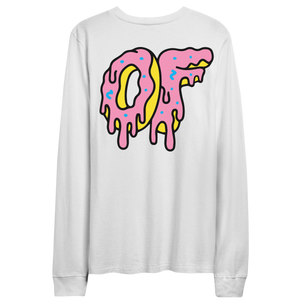 Dripping Logo Longsleeve- White-apivisioscene