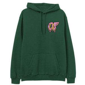 Dripping Logo Hoodie- Green-apivisioscene