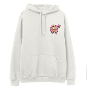 Dripping Logo Hoodie- Bone-apivisioscene