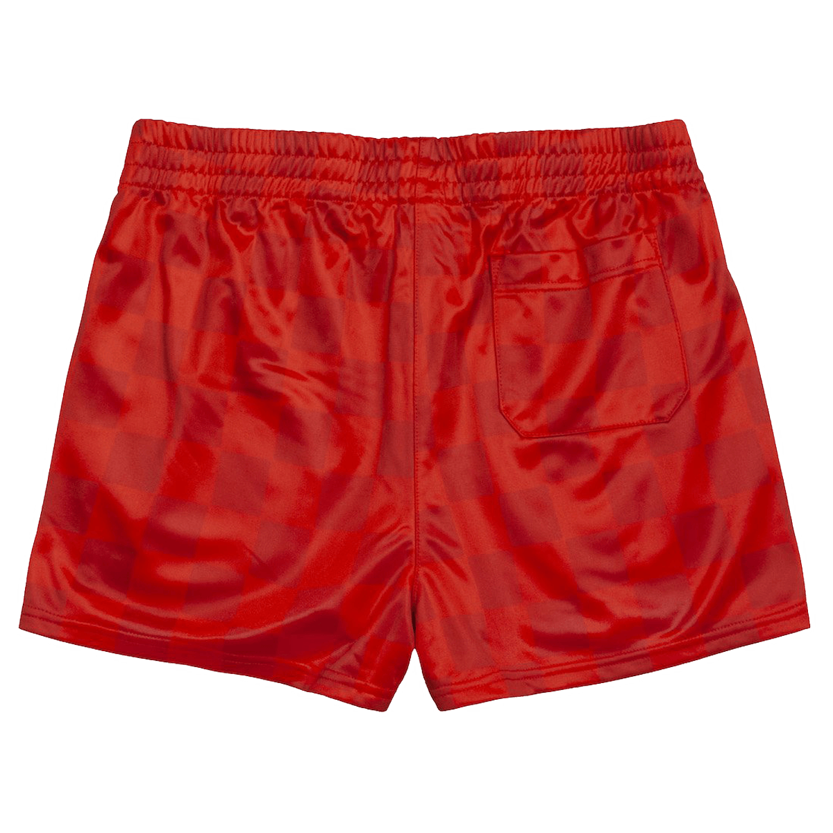 Red Checkered Women's Shorts-apivisioscene