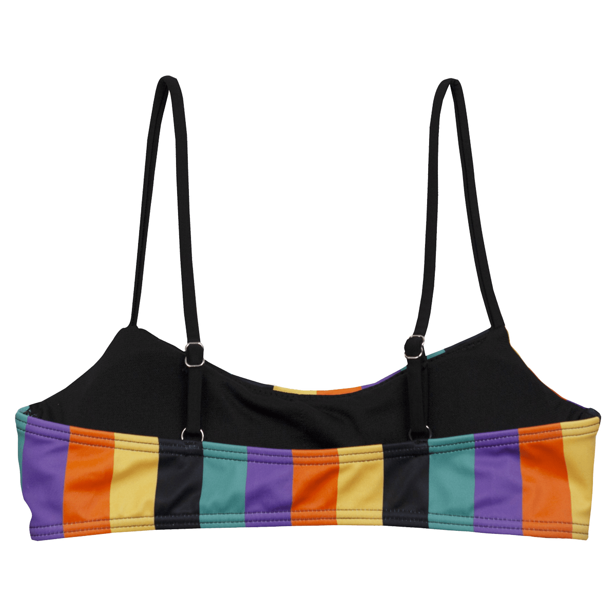 OF Striped Bikini Top - Black / Multi-apivisioscene